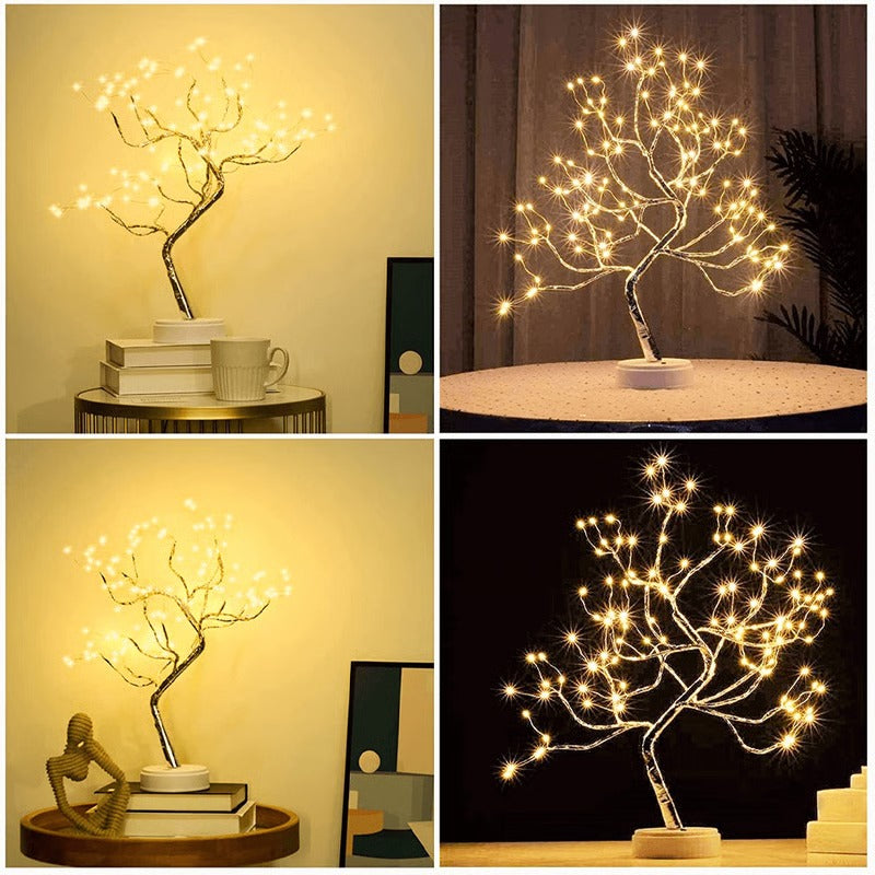 Table Lamp with Warm White LED Light - Spirit Tree Design