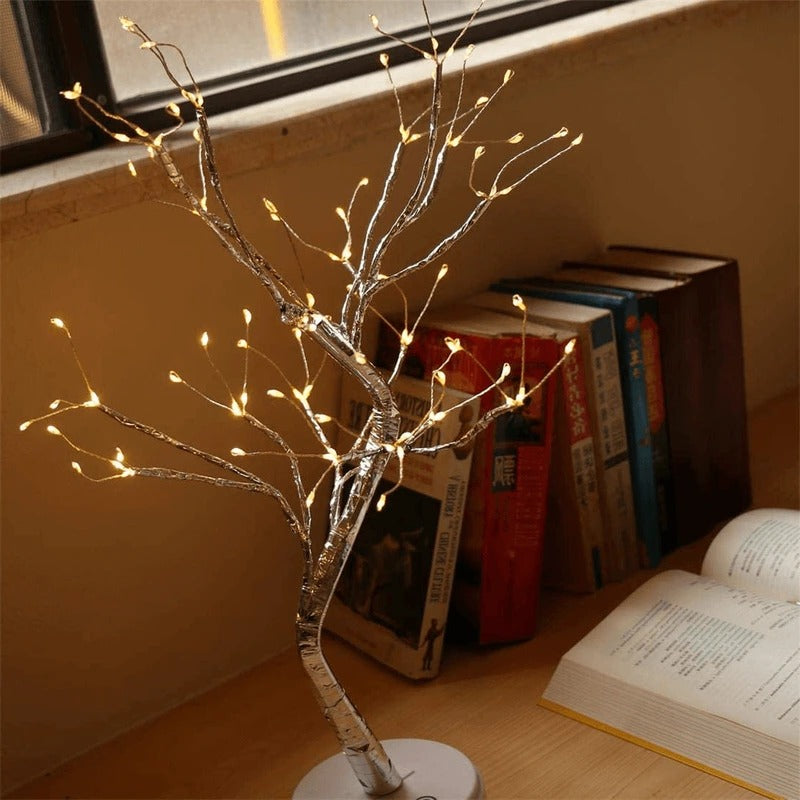 Table Lamp with Warm White LED Light - Spirit Tree Design