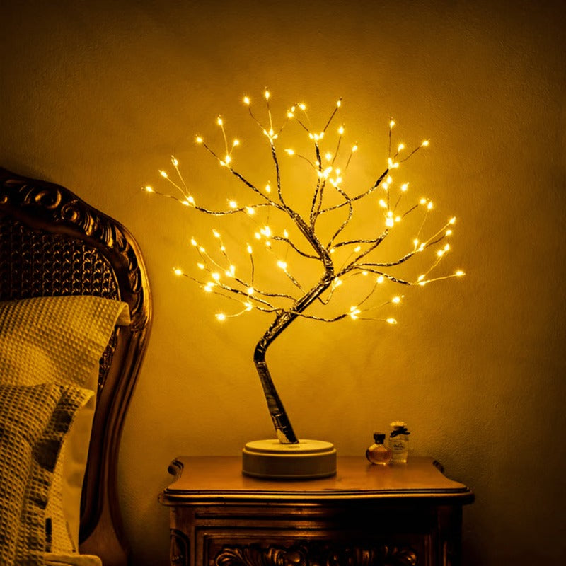 Table Lamp with Warm White LED Light - Spirit Tree Design