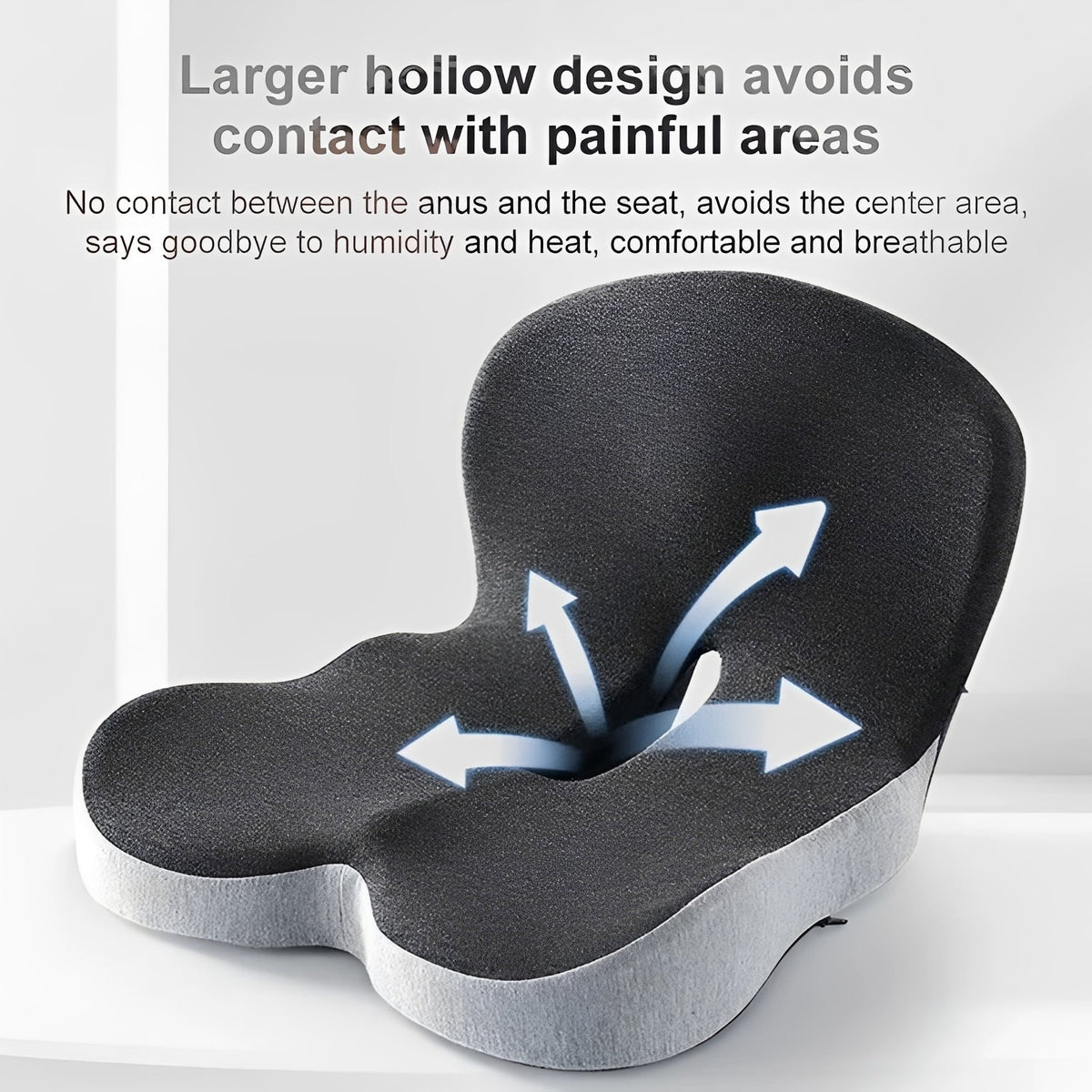Lumbar Support Seat Cushion Made of Memory Foam
