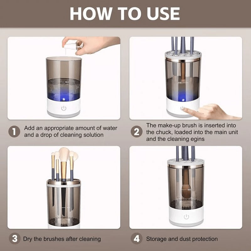 Deep Cleaning Electric Machine for Makeup Brush Hygiene