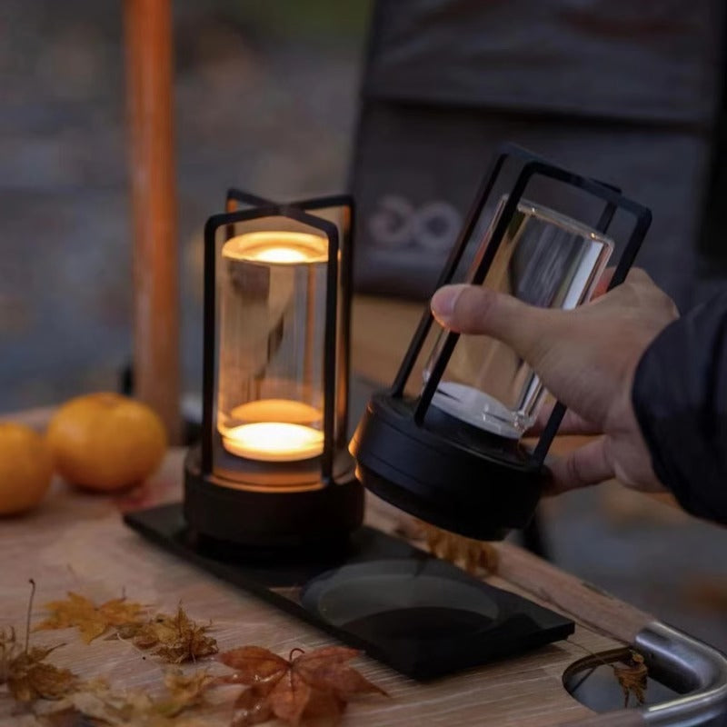 Rechargeable Portable LED Crystal Lantern Lamp – Cordless Desktop Design