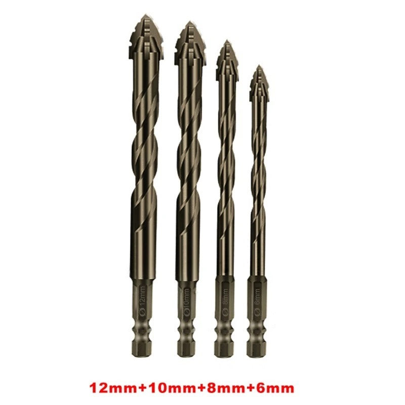 Four-Edge Serrated Heavy Duty Eccentric Bit for Dry Drilling