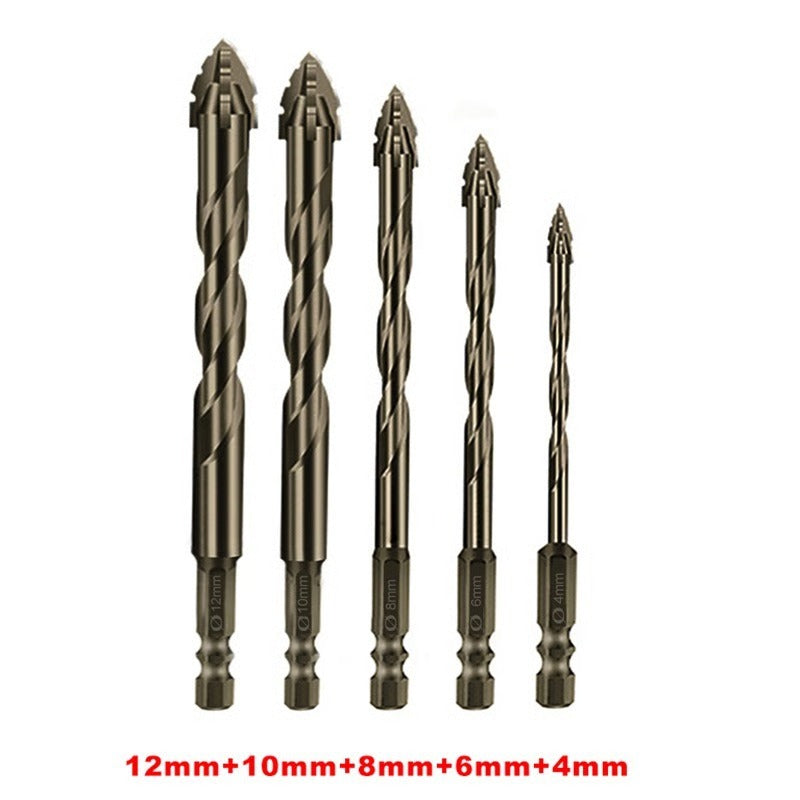 Four-Edge Serrated Heavy Duty Eccentric Bit for Dry Drilling