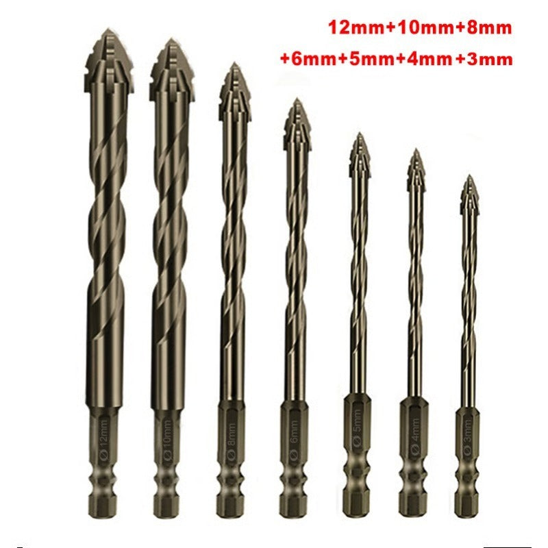 Four-Edge Serrated Heavy Duty Eccentric Bit for Dry Drilling