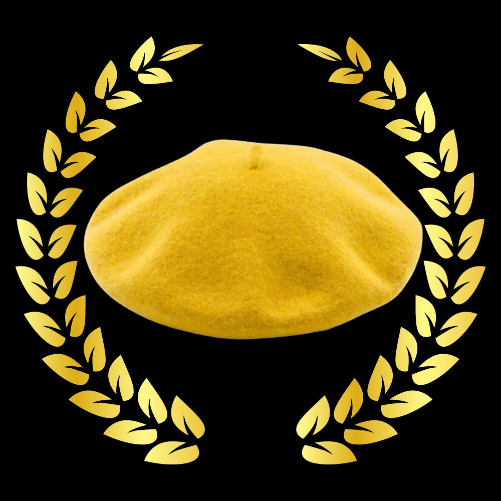 Wool Beret Hat for Women and Girls with Comfortable Elastic Band