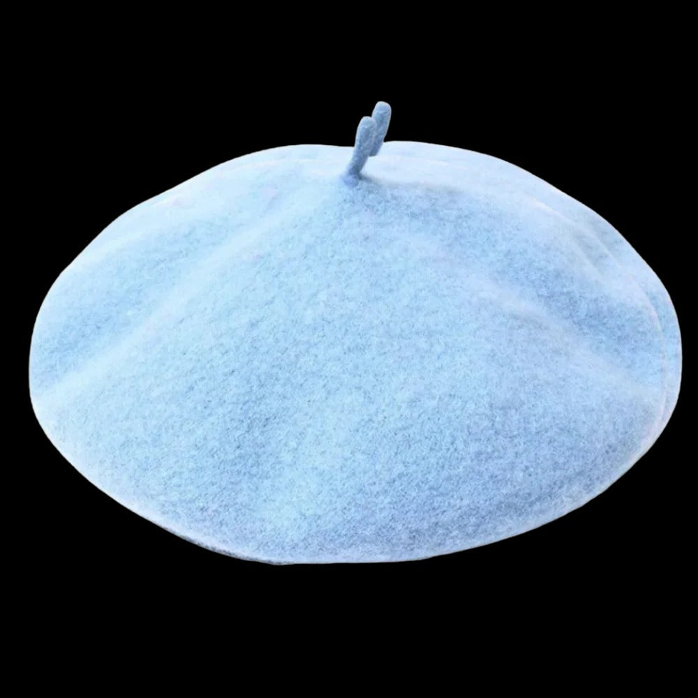 Wool Beret Hat for Women and Girls with Comfortable Elastic Band