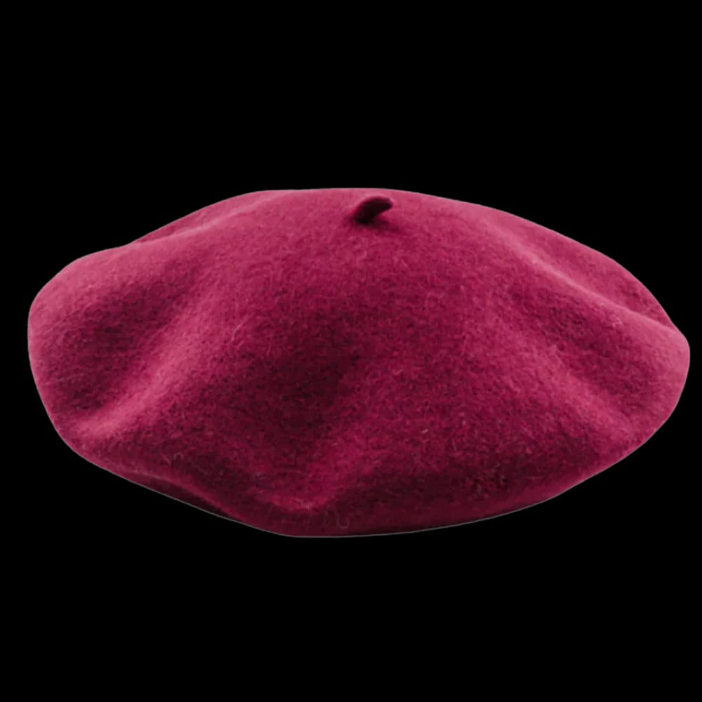 Wool Beret Hat for Women and Girls with Comfortable Elastic Band