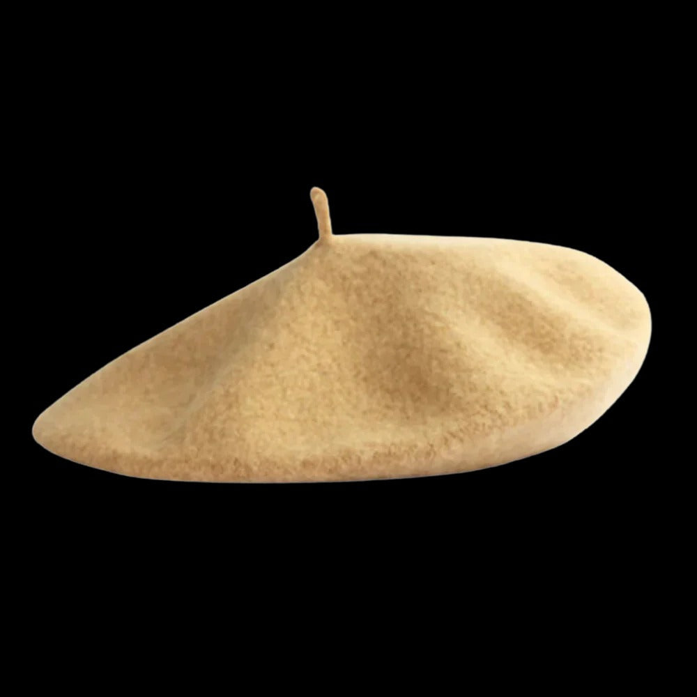 Wool Beret Hat for Women and Girls with Comfortable Elastic Band