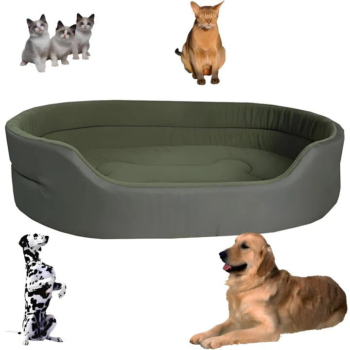 Eco-Friendly Washable Pet Bed Crafted from Recycled Cotton and Polyester