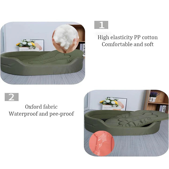 Eco-Friendly Washable Pet Bed Crafted from Recycled Cotton and Polyester