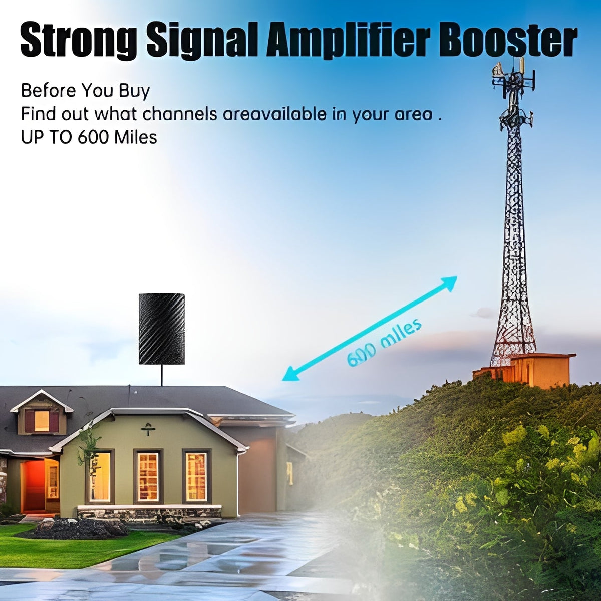 VHF and UHF Compatible Digital TV Antenna