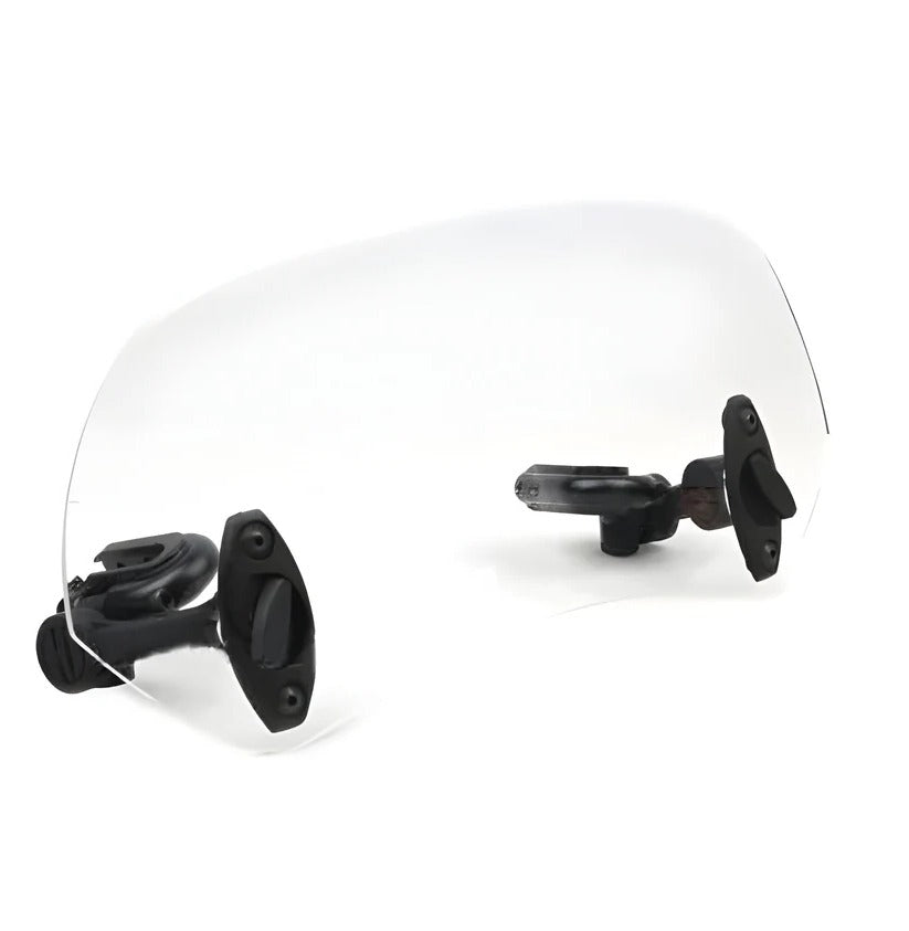 Clamp Mounted Adjustable Windshield Extension for Motorcycles