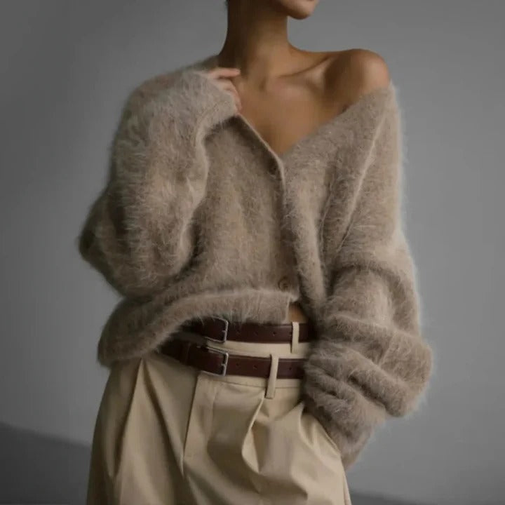 Womens Sweater in Cashmere Knit Fabric
