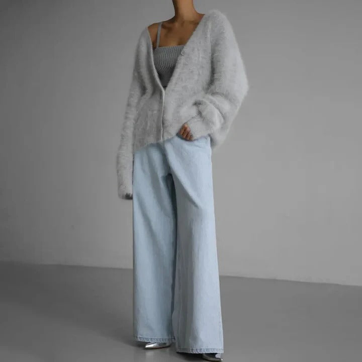 Womens Sweater in Cashmere Knit Fabric