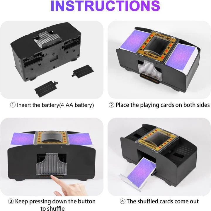 Automatic Card Shuffler with Battery Operation