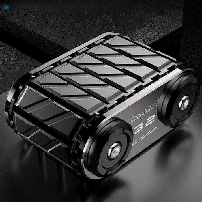 EDC Handheld Toy with Metal Roller Spinner and Tank Design