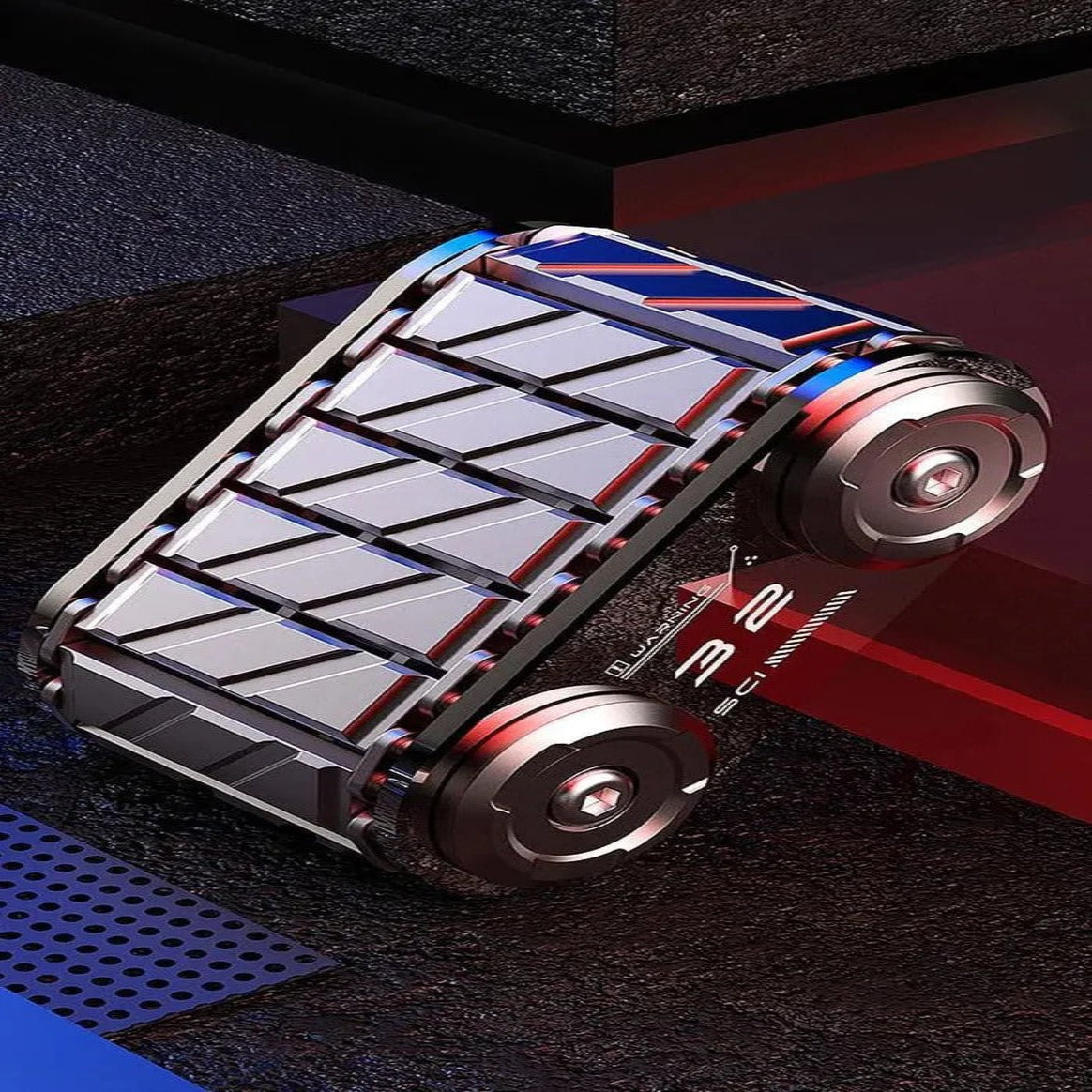 EDC Handheld Toy with Metal Roller Spinner and Tank Design