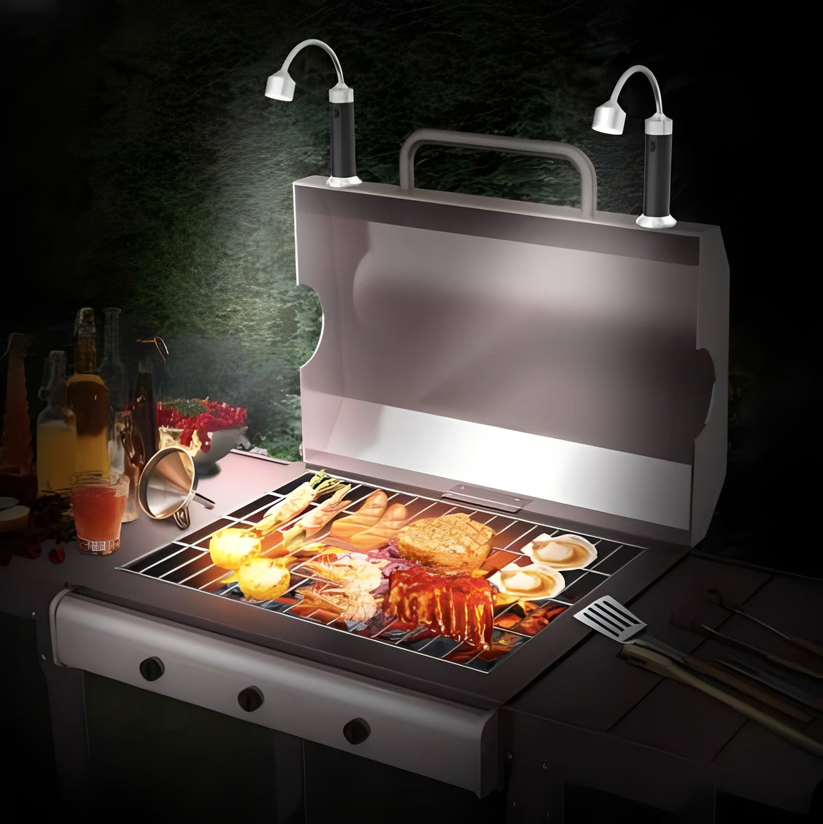BBQ Light with Magnetic Base and Dusk Grill Spotlight