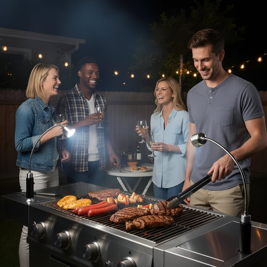 BBQ Light with Magnetic Base and Dusk Grill Spotlight