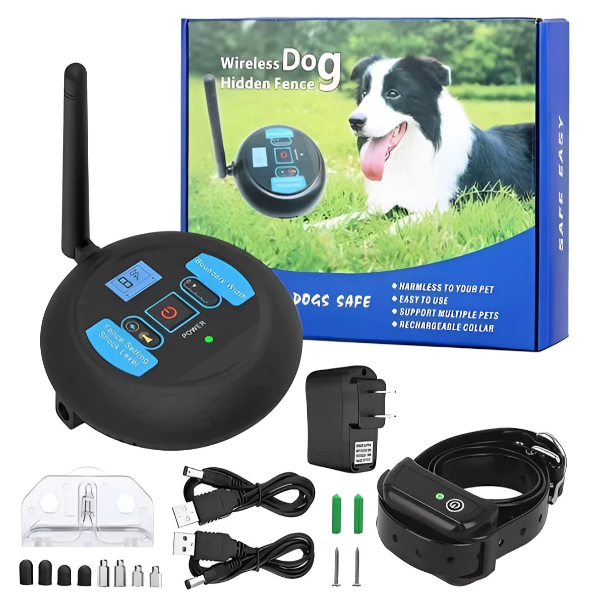 Pet Barrier with Dual Zones and Outdoor Training Features
