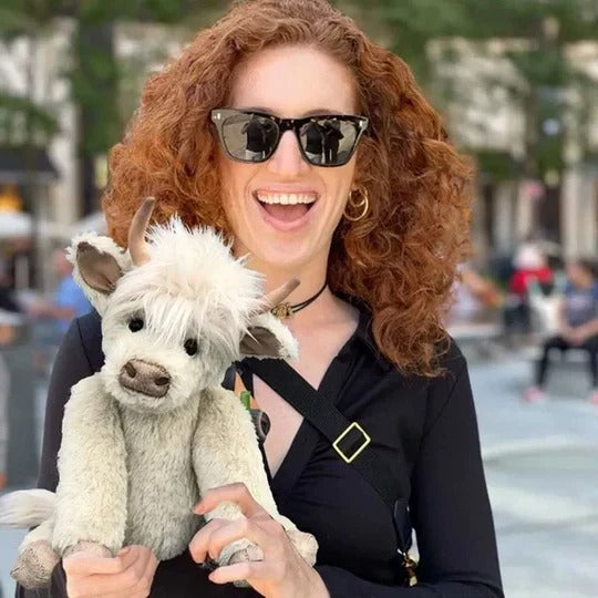 Poseable Highland Cow Plush Toy with Sound Features