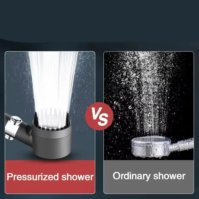 Shower Head with 3 Settings, Integrated Filter and Massage Brush