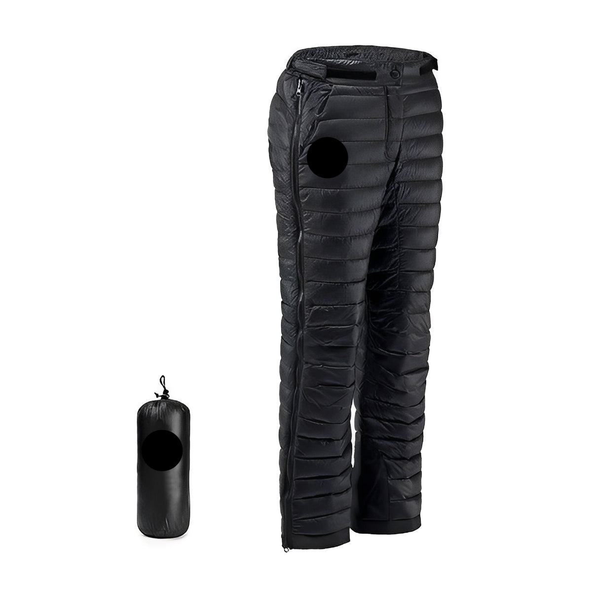 Outdoor Winter Activity Pants with Zipper – Insulated Goose Down