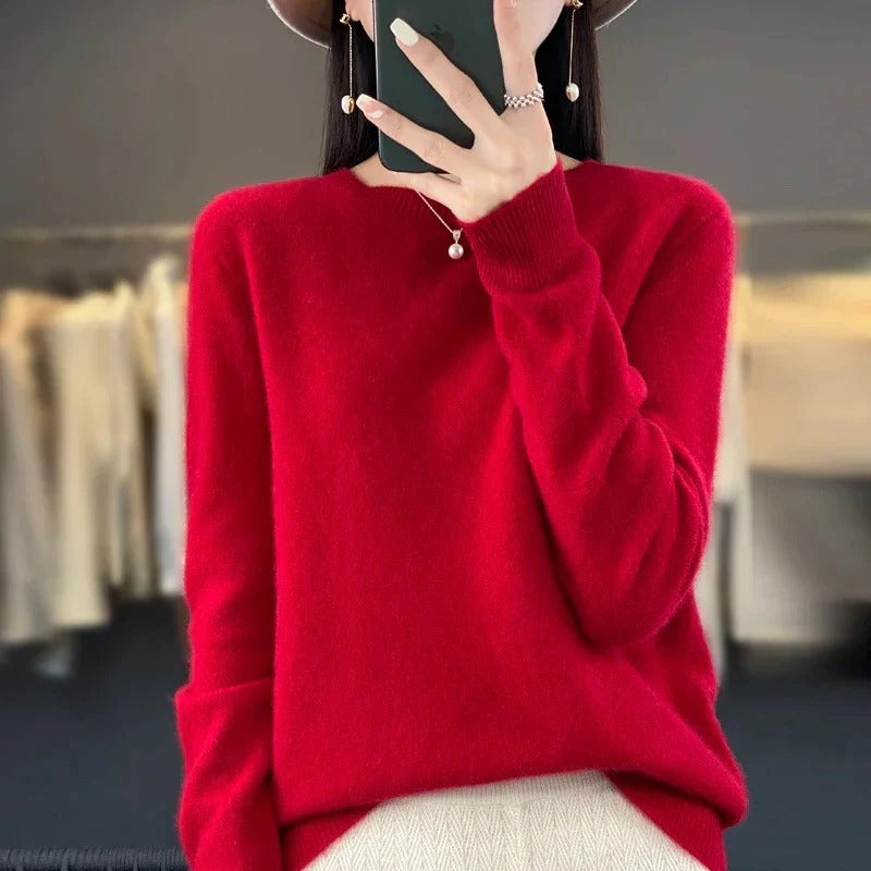 Classic Knit Sweater Made from Australian Merino Wool