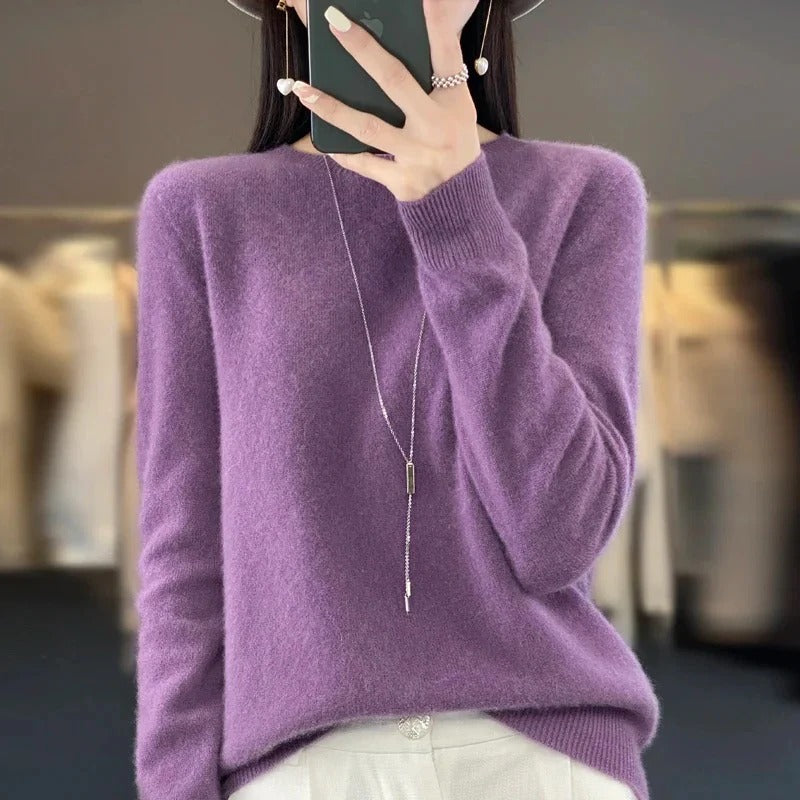 Classic Knit Sweater Made from Australian Merino Wool