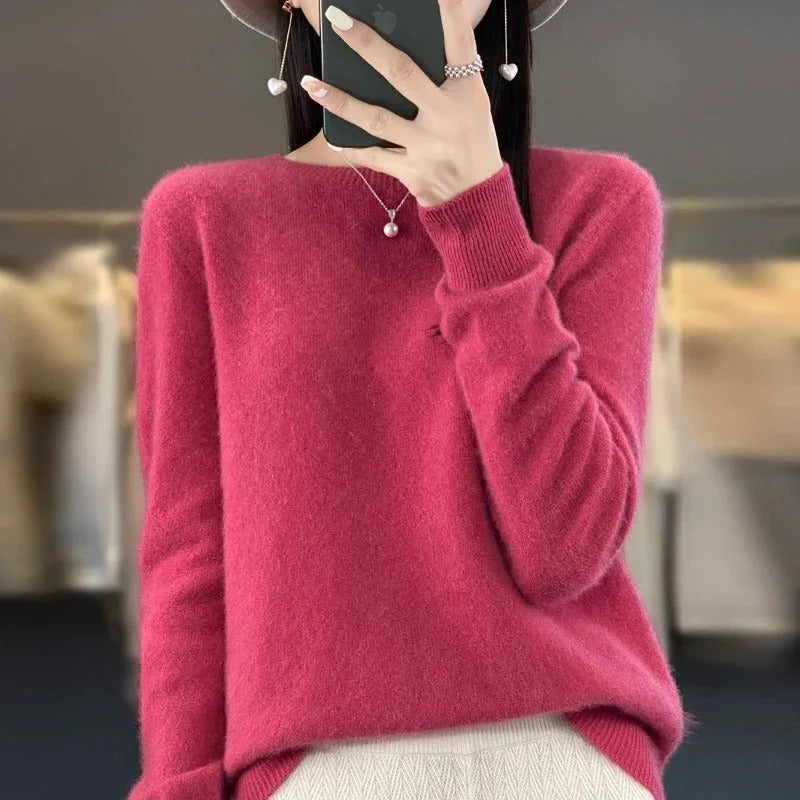 Classic Knit Sweater Made from Australian Merino Wool
