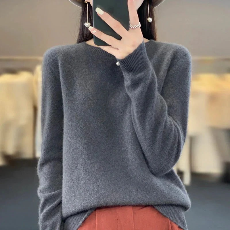 Classic Knit Sweater Made from Australian Merino Wool