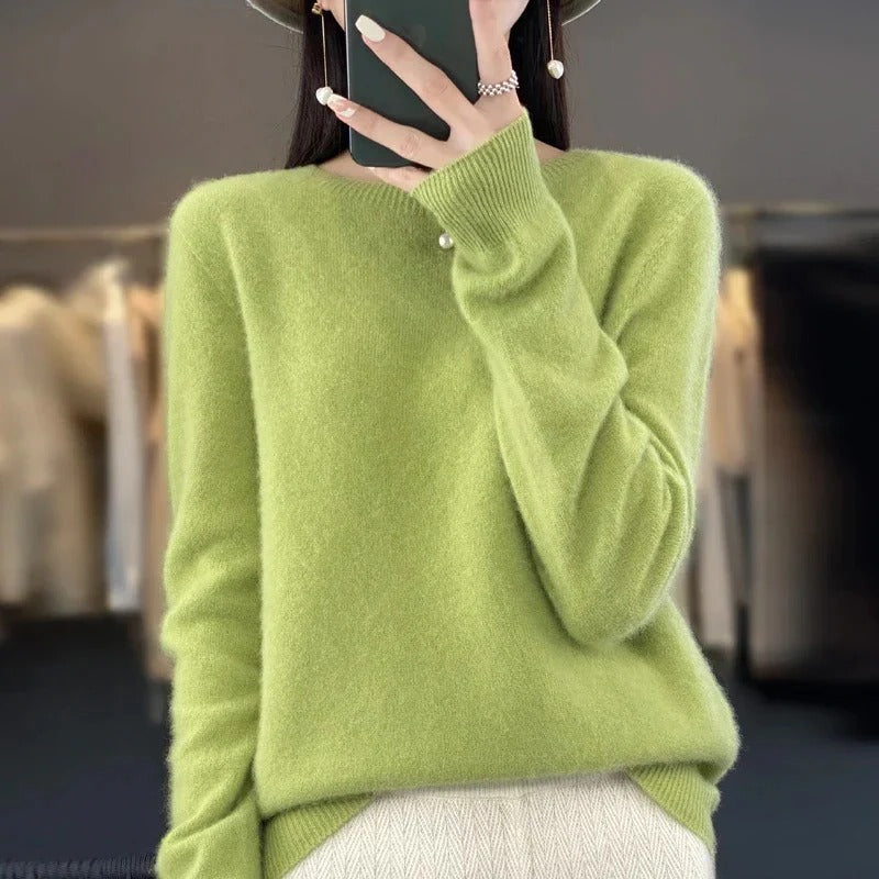 Classic Knit Sweater Made from Australian Merino Wool