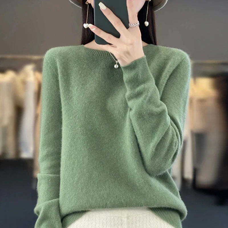 Classic Knit Sweater Made from Australian Merino Wool