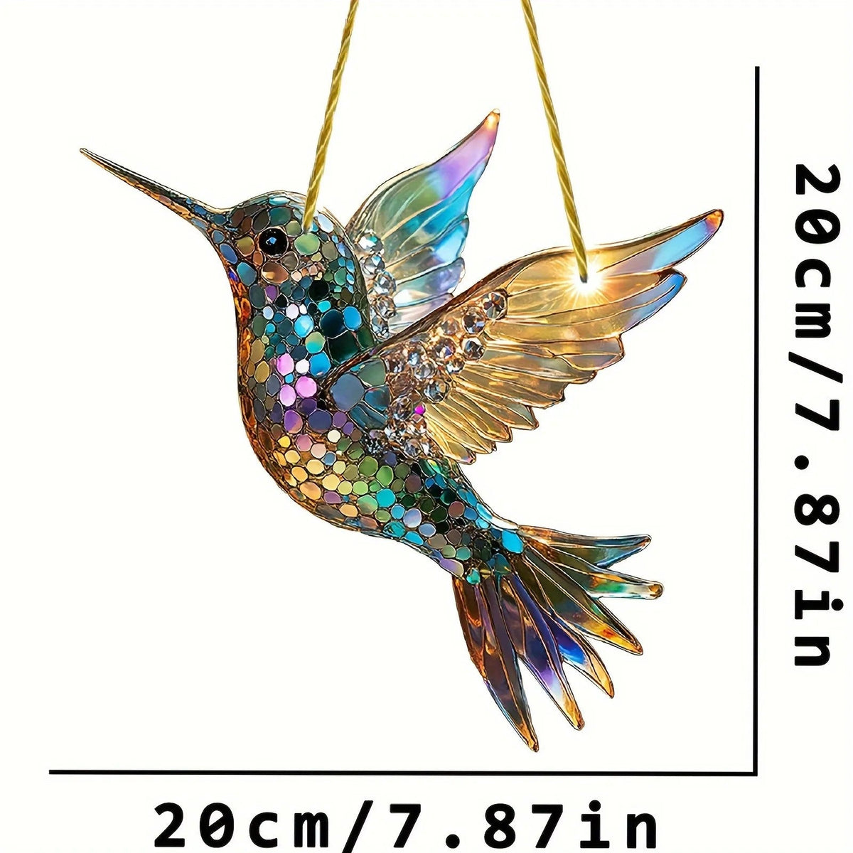 Vibrant Window Suncatcher Featuring Colorful Bird Design