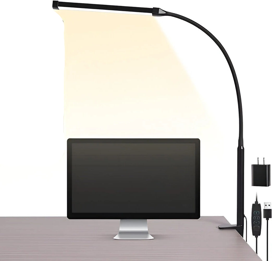 Flexible Gooseneck Desk Lamp with LED Clamp