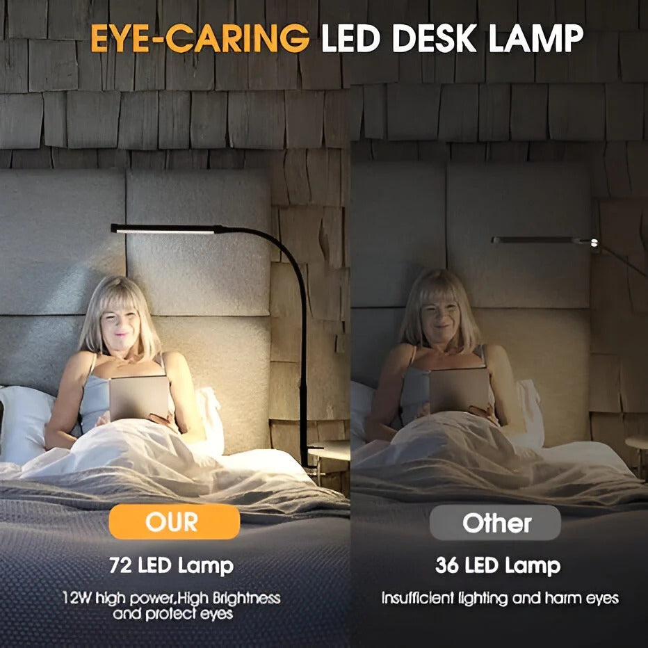 Flexible Gooseneck Desk Lamp with LED Clamp