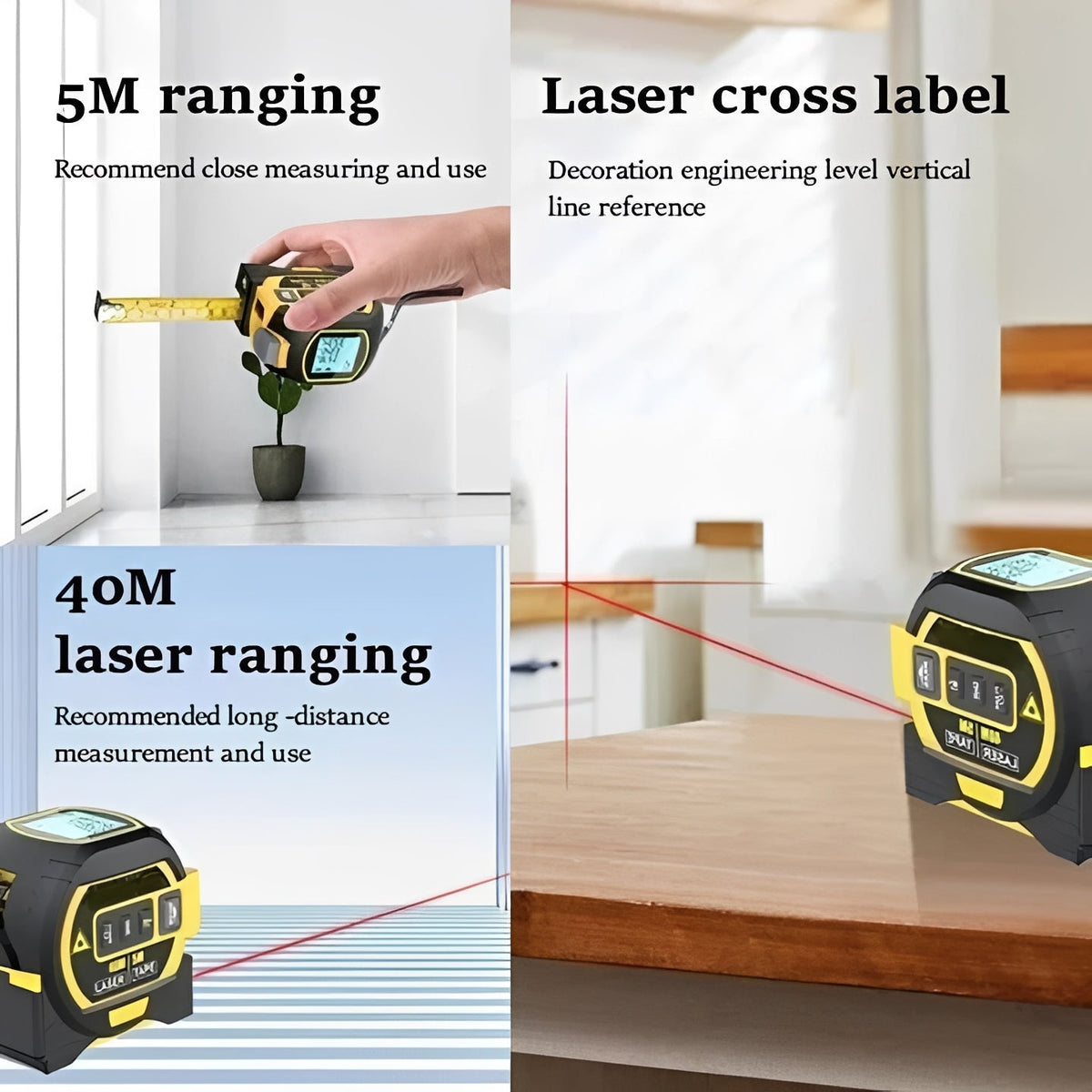 Infrared Sensor Digital Laser Measuring Tape