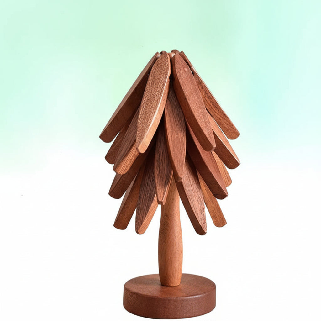 Heat Resistant Surface Wooden Trivets – Collapsible Design