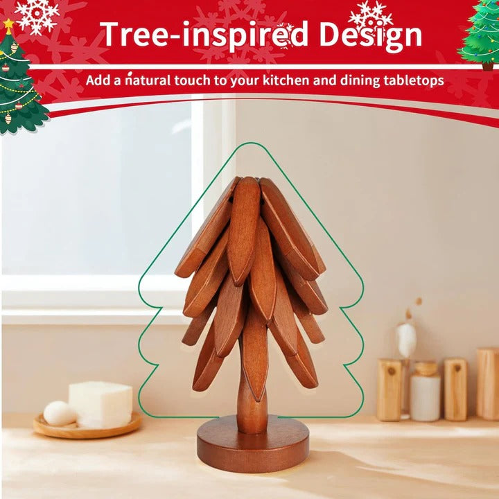 Heat Resistant Surface Wooden Trivets – Collapsible Design