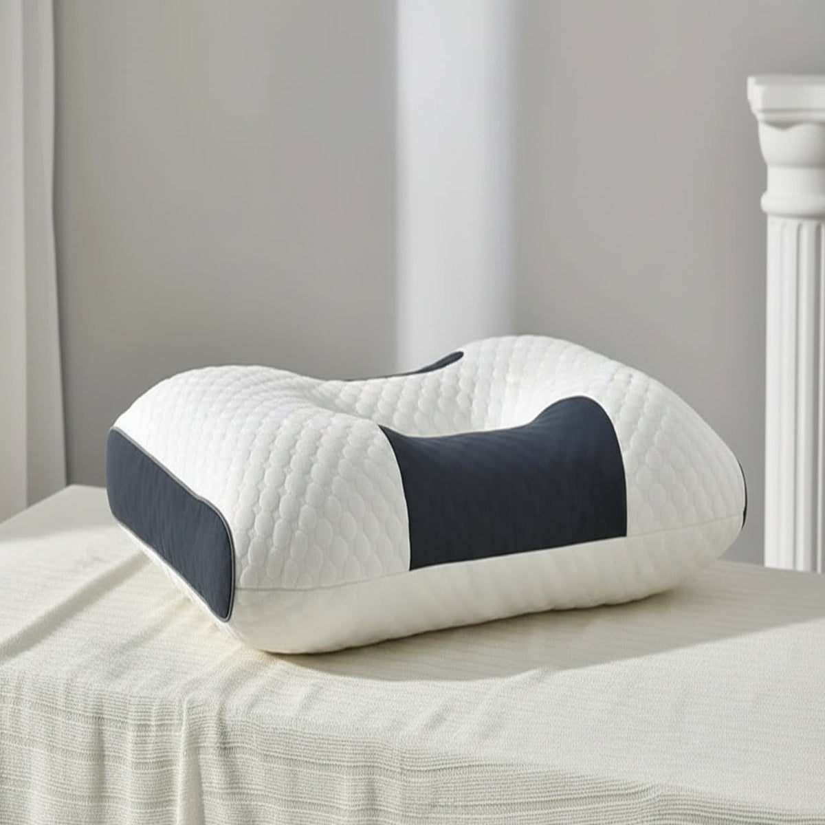 Zoned Neck and Head Support Pillow Made of Contour Memory Foam