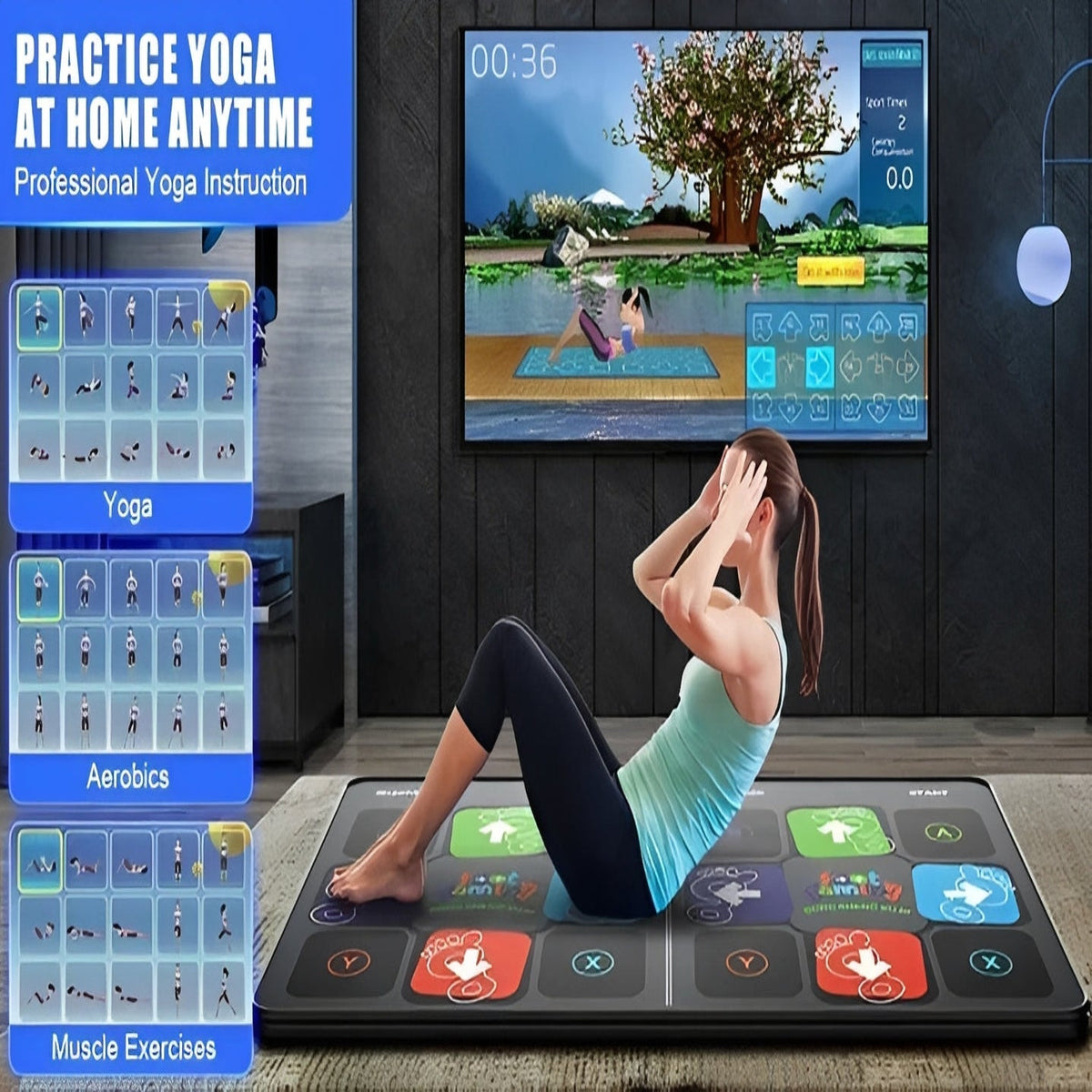 Music Fitness Dance Pad for Adults and Children – Electronic Step Mat