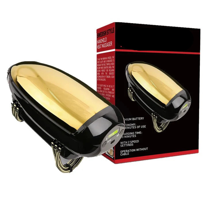 Rechargeable Body Massage Device with Heat and Adjustable Vibration