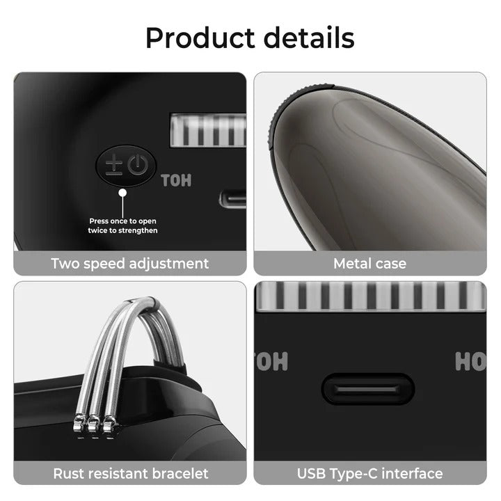 Rechargeable Body Massage Device with Heat and Adjustable Vibration