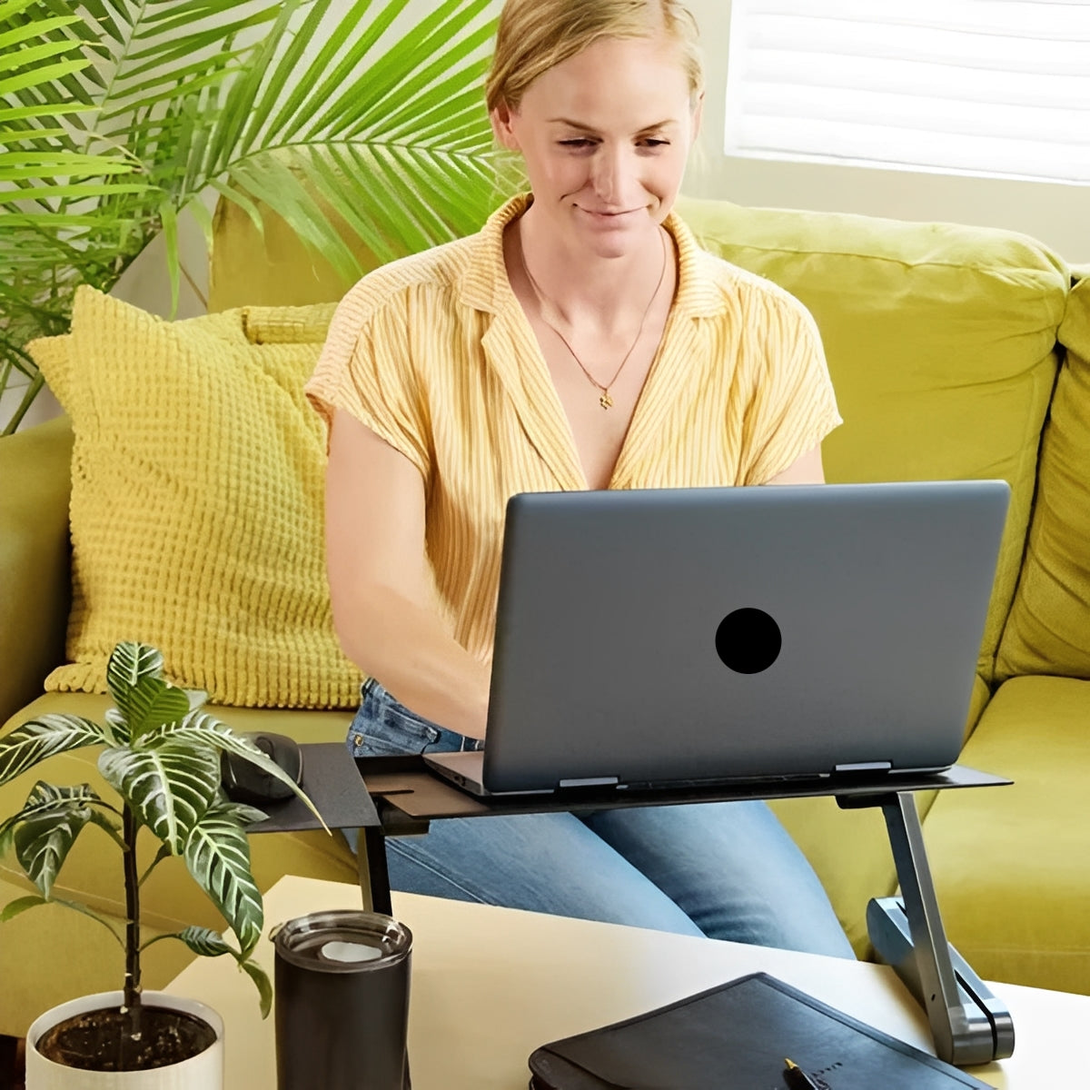 Ergonomic Desk Laptop Stand with Adjustable Height for Comfortable Viewing