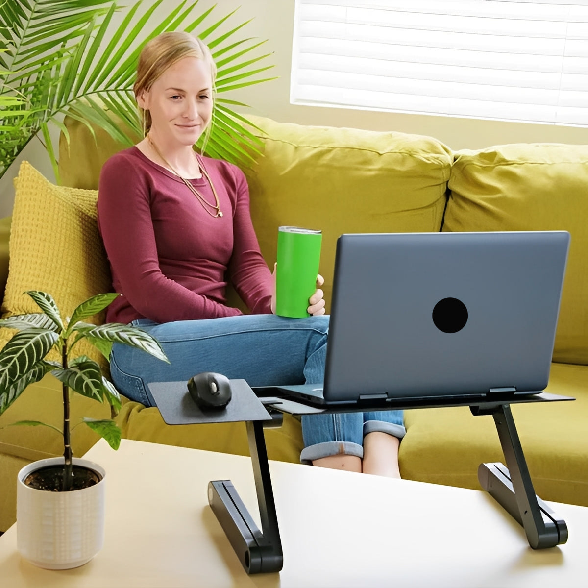 Ergonomic Desk Laptop Stand with Adjustable Height for Comfortable Viewing