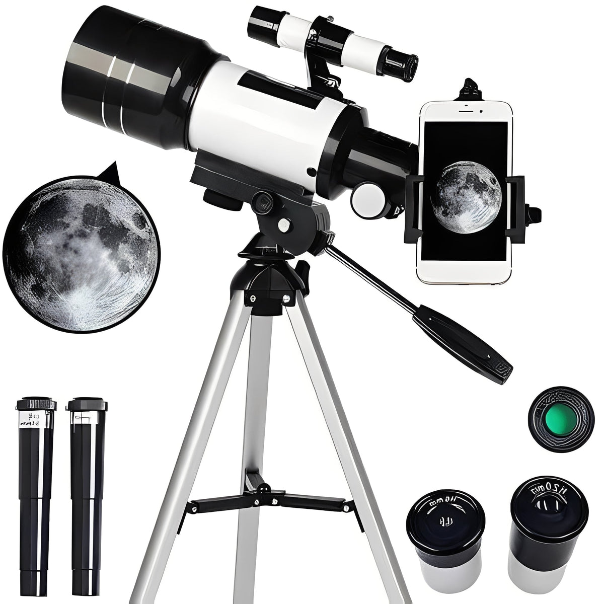 150x Zoom Telescope for Lunar Observation with Tripod Stand