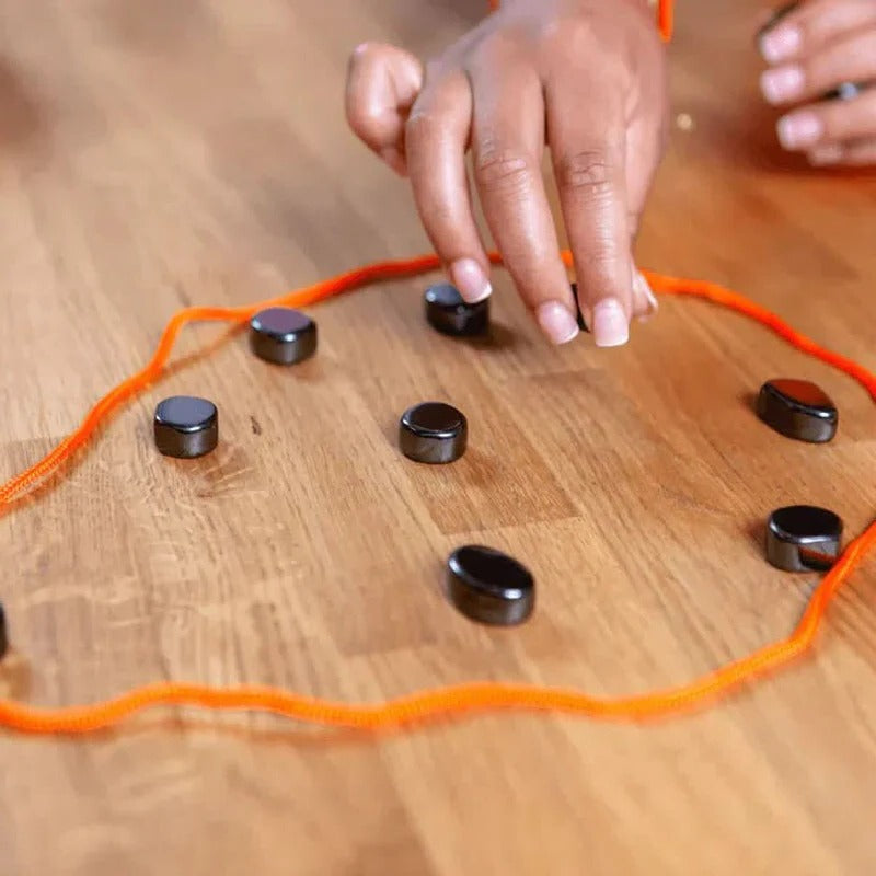Folding Chess Set for Travel with Magnetic Board