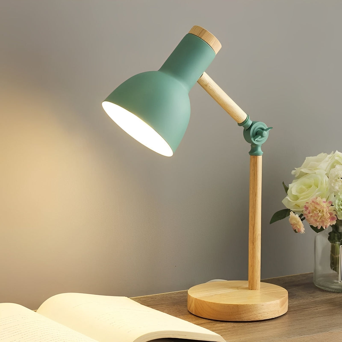 Desk Lamp with Adjustable Arm and Directional Light Control