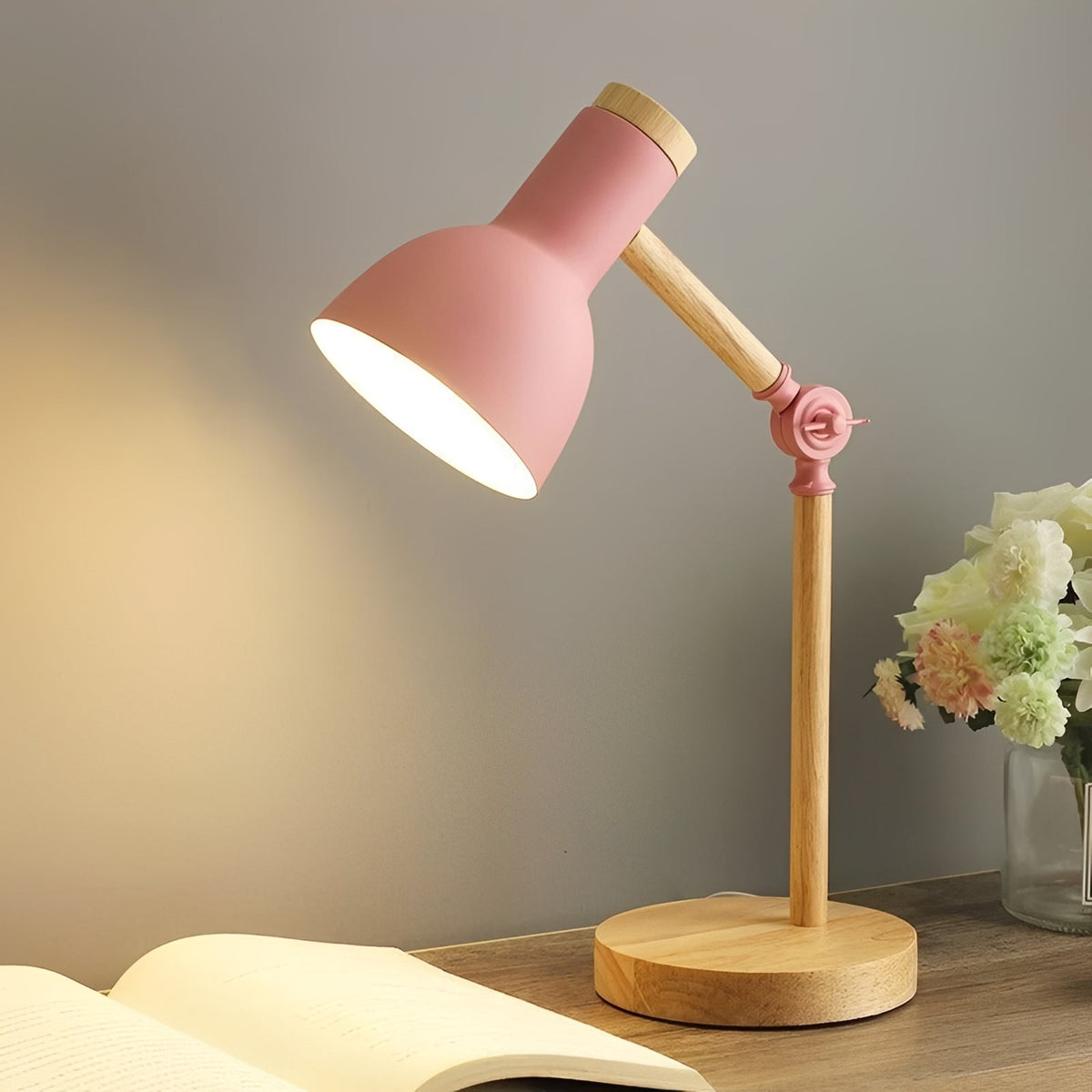 Desk Lamp with Adjustable Arm and Directional Light Control